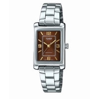 Casio - Reloj Análogo Para Mujer Standard Acero Inoxidable Dial Marrón Quartz Ltp-1234Dd-5A