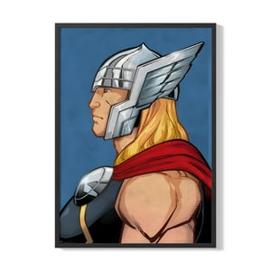 Creango - Cuadro Poster Enmarcado Thor Marvel Comic Peliculas Decorativo