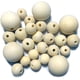 thumbnail image 1 of DayCount 200 cuentas de madera natural sin terminar, 12 mm, 14 mm, 16 mm, 18 mm, 20 mm, bolas redondas de madera, accesorios de joyería, dijes, bolas naturales lisas, 1 of 5