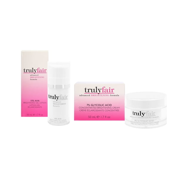 Kit de cuidado facial Truly Fair, iluminador facial con ácido glicólico