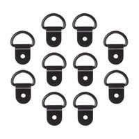 Ioensy - 10 Anclajes De Amarre En Forma De D De Acero Inoxidable Negro Para Remolques De Carga
