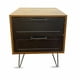 thumbnail image 1 of Velador/Mesa de Noche 2 Cajones  rustico con negro, 1 of 6