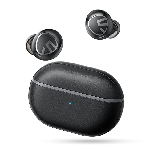 Auriculares inalámbricos SoundPEATS Free2 Bluetooth V5.1 con 30 horas de reproducción, micrófono incorporado, control táctil, modo único/doble, sonido estéreo inmersivo