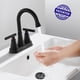 thumbnail image 2 of Lavabo Bathroom Faucets De 4 Pulgadas Negro Mate Con 2 Manijas, 2 of 7