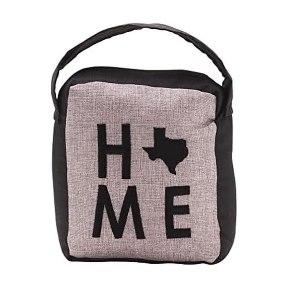 Tope para puerta Elements Texas Home Sentiment de tela gris/negro