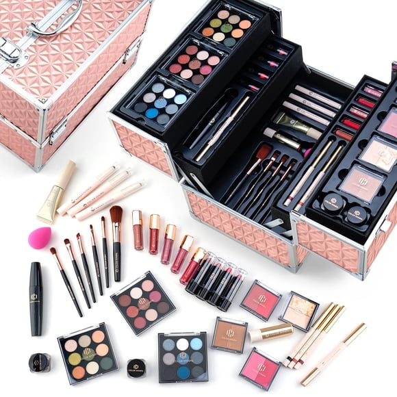 Set de maquillaje Color Nymph Professional con funda de tren, color rosa