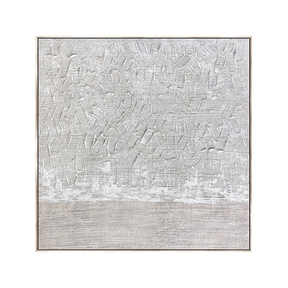 Cuadro Decorativo Abstracto Pintado a Mano Texturas Del Silencio 80x80