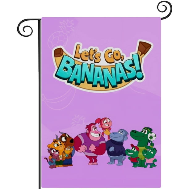 ¡Vamos, Bananas!-bandera de jardín temática. Regalo perfecto para fans, amigos y familiares, ideal para actividades al aire libre y decoración de fiestas.28CM*45CM