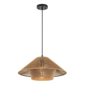 Genérico - Lámpara Colgante Bohemia Ratán Cáñamo Rústica 60Cm Jhn