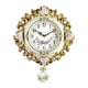 thumbnail image 3 of Reloj Colgante De Pared Decoración Elegante De Arte De Pared Para Comedor Restaurante De Guardería Flores Rosadas, 3 of 5