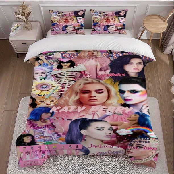 Collage Art Themed Bedding Set Cover and Pillowcase Set Soft and Comfortable for All Seasons