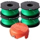 thumbnail image 1 of SF-080 SF-080-BKP para Black and Decker GH3000 GH3000R LST540,SF080 Reemplazo de Recortadora de Cuerda Autoalimentación Carrete Línea Única 20ft 0.080" con 90583594 Cubiertas de Tapa Piezas Paquete, 1 of 5