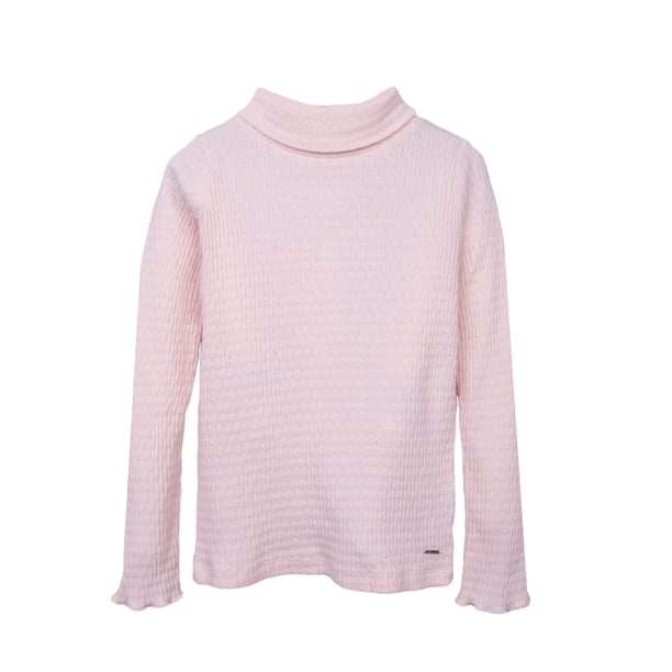 Polera Niña Beatle Texturada 100% Algodón Rosado
