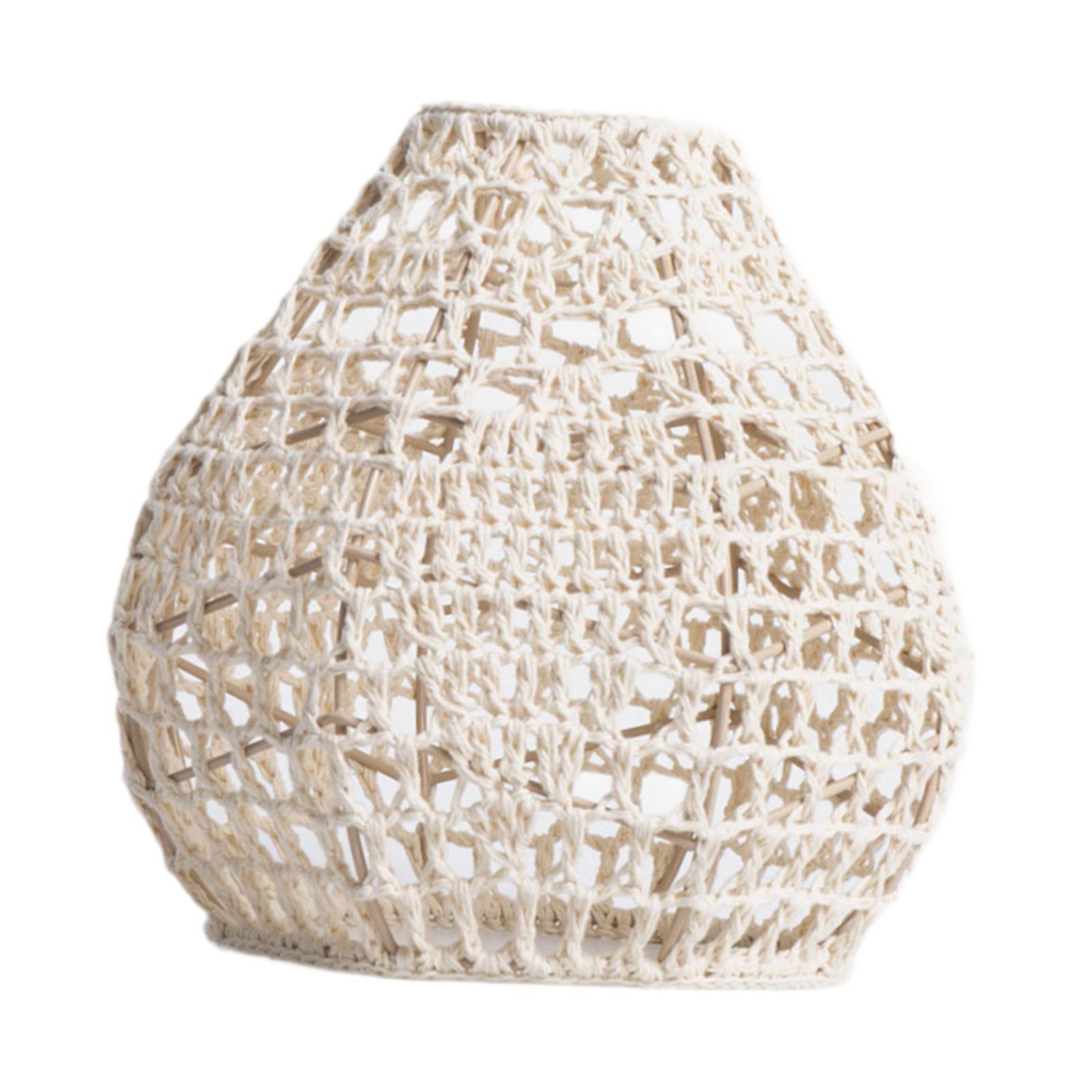 Magideal - Cubierta Colgante Para Farol De Techo, Pantalla De Lámpara Colgante Tejida, Cubierta De Luz De Araña Retro Con Tejido De Cuerda Para Hotel, Cafetería