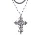 thumbnail image 2 of Collar Lux Accessories Cruz Perlas Sintéticas Negro, 2 of 4
