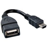 Gen - Cable Adaptador Otg Mini Usb V3 Para Radio Auto Chery Tiggo Fulwin Hyundai Accent Jac Negro