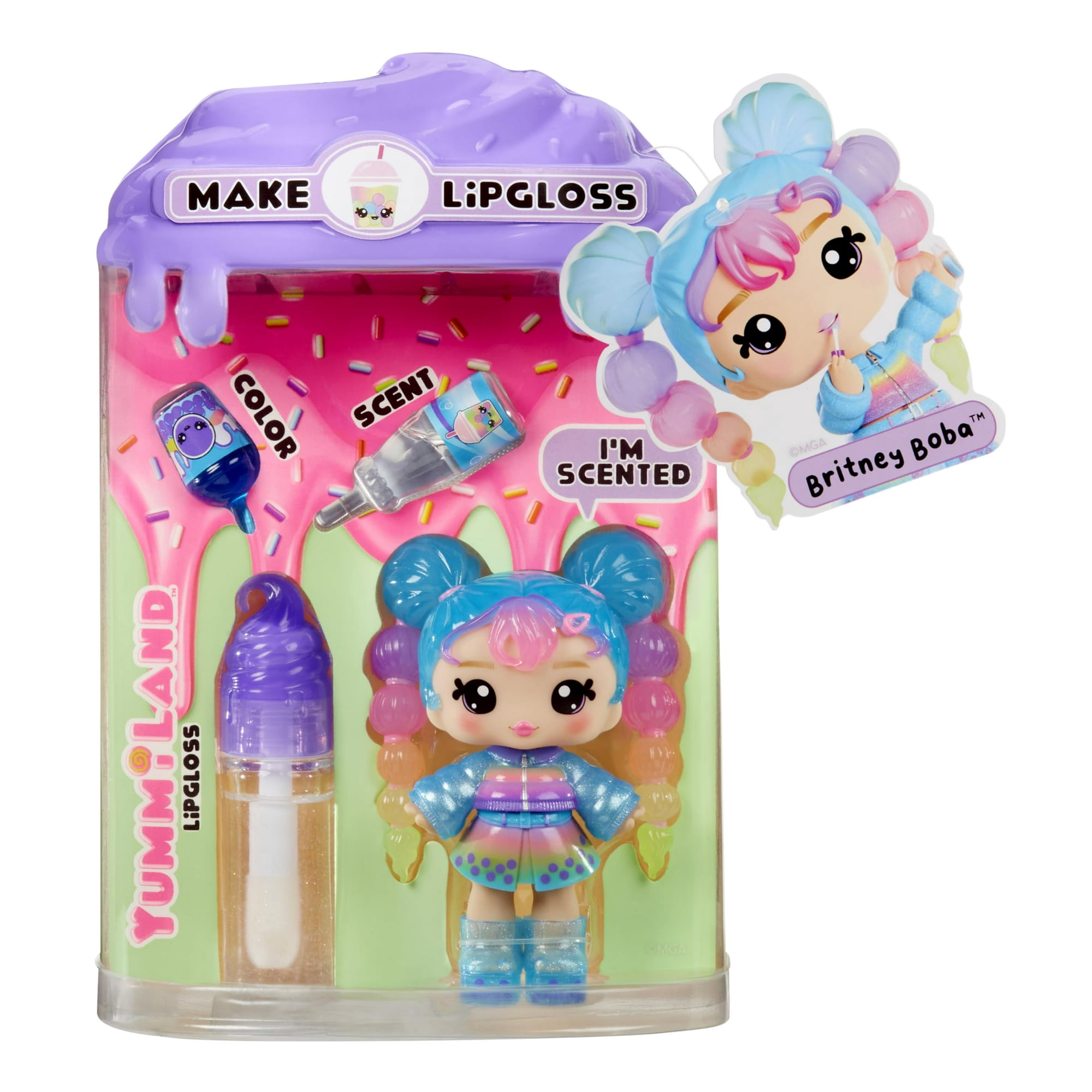 Muñeca De Brillo Labial Yummiland Britney Boba Con Kit De Bricolaje Para Más De 4 Años