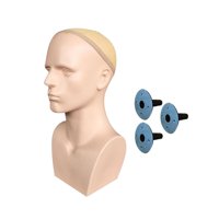 Ioensy - Cabeza De Maniquí Masculino Con Hombros, Bufandas, Modelo De Cabeza De Peluca, Soporte De Exhibición De Peluca, Cubierta Inferior De Piel 3