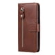 thumbnail image 2 of Funda tipo cartera para Samsung Galaxy A54 5G con bolsillo con cremallera y ranuras para tarjetas – Función de soporte Marrón, 2 of 6