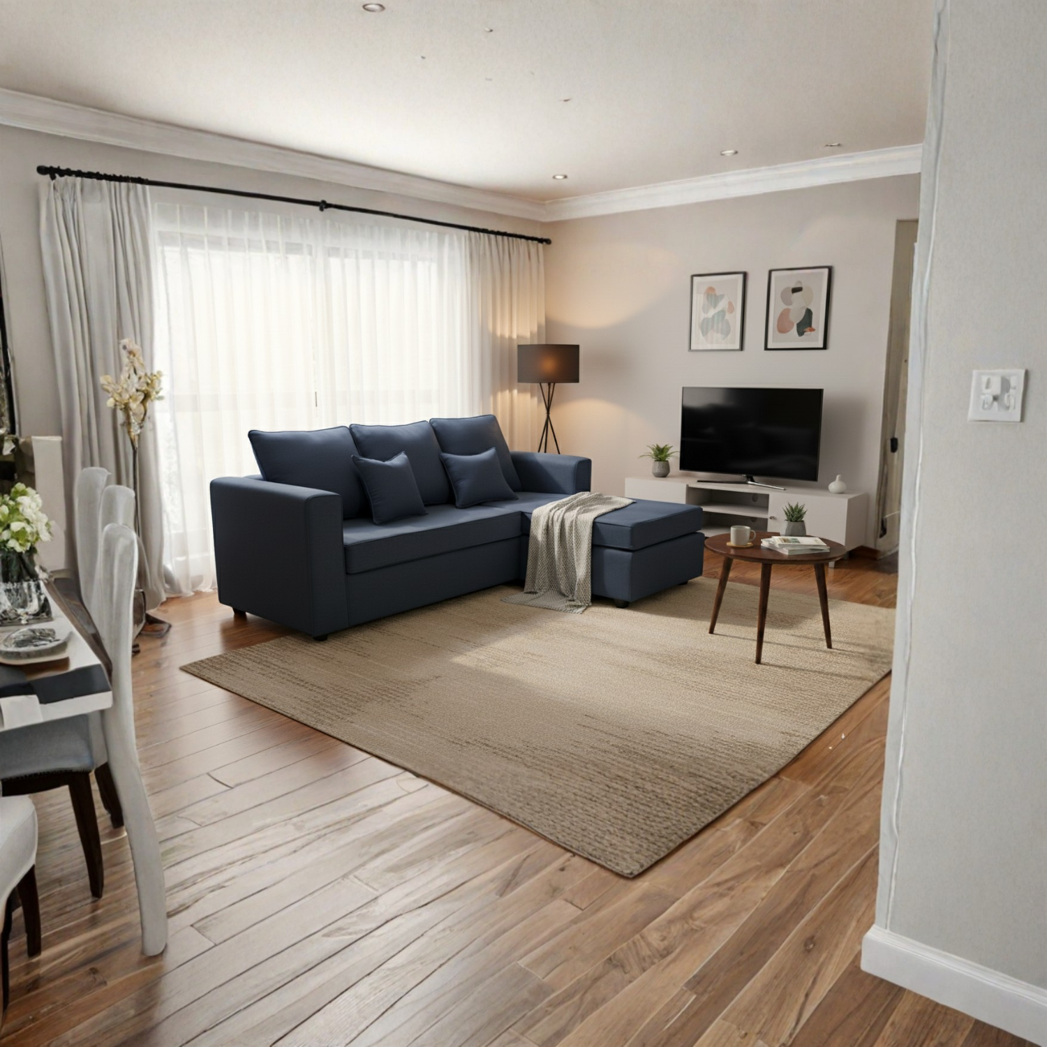 Construcsofá - Seccional 3.1 Aurelia Tela Azul