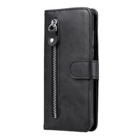 Gangxun - Funda Con Cremallera Para Iphone 12 Pro Max, Carcasa Cartera De Cuero Pu Con Soporte Y Tarjetero