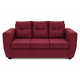 thumbnail image 2 of Sofa Alabama 3 cuerpos Tela Felpa Burdeo, 2 of 4
