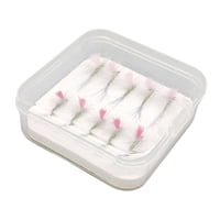 Magideal - 10X Señuelos De Pesca Con Mosca Cebos De Pesca De Metal Con Caja De Almacenamiento Cebos Artificiales Con Ganchos Para Lubina, Trucha, Salmón Aparejos