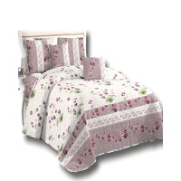 Genérico - Quilt De Verano Plaza Y Media Diseño Flores Blanco