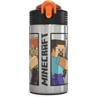 Botella De Agua Zak Designs Minecraft De Acero Inoxidable 460 Ml Zak Designs Na