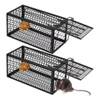 Genérica - 2Pcs Jaula Trampa Ratones Roedor Metálica Captura Atrapa 24Cm*11Cm*11Cm