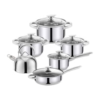 Haus Roland - Batería 12 Piezas Acero Inoxidable Clásica