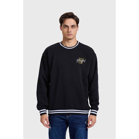 Polerón Hombre Print College Negro - lV