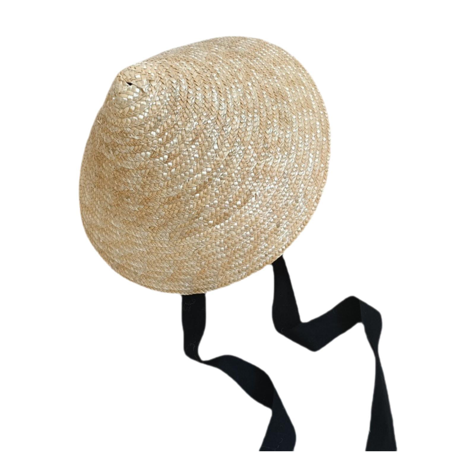 Magideal - Sombrero De Playa Para Niñas, Sombrero De Vaquera, Sombrero De Sol Cómodo, Sombrero De Playa De Verano, Sombrero De Sol De Paja Para Viajes De Verano,