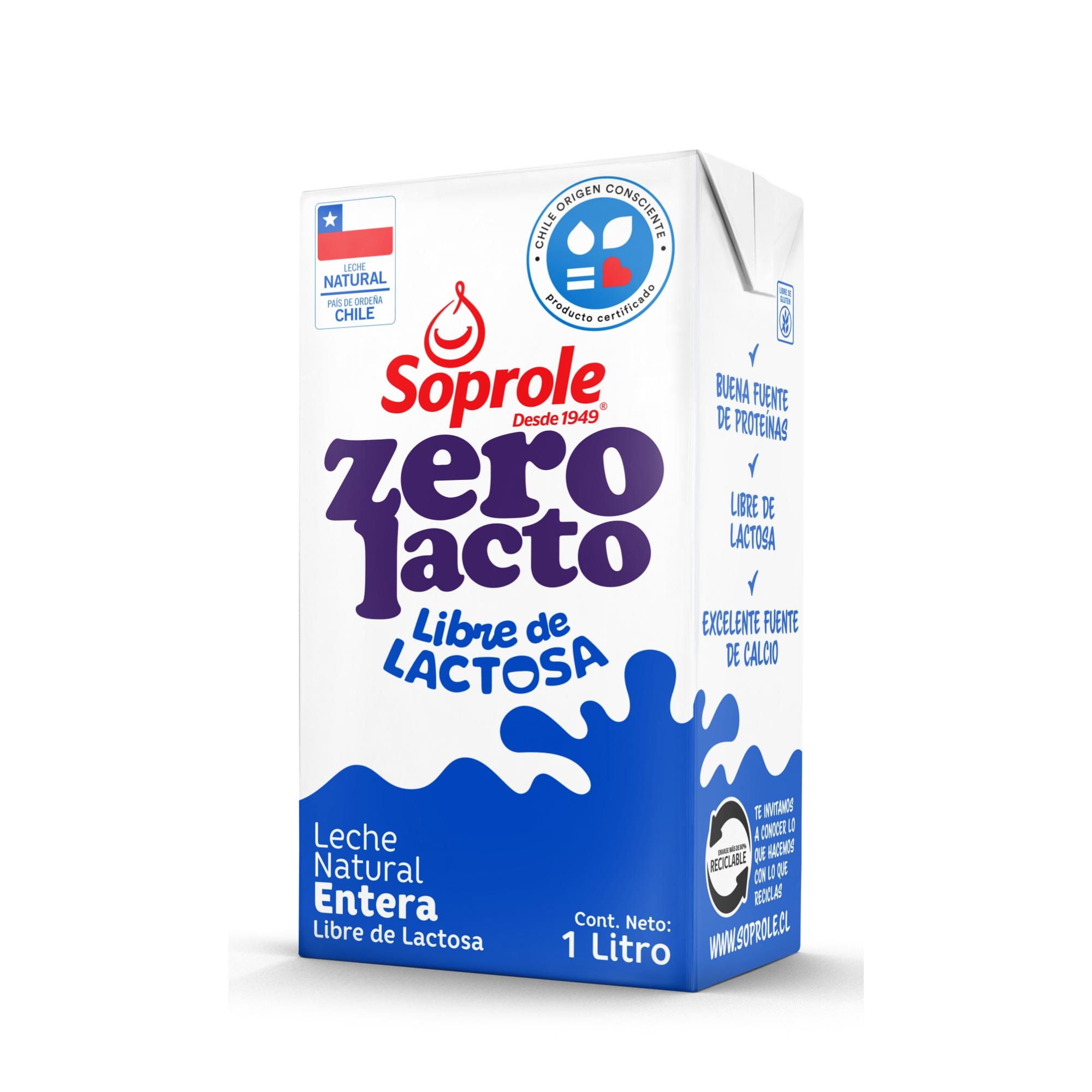 Leche Sin Lactosa Entera 1 L Soprole