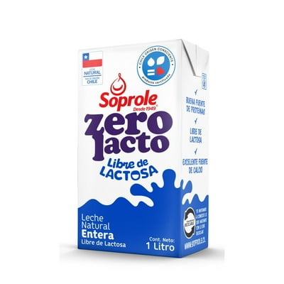 Leche Sin Lactosa Entera 1 L Soprole