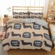thumbnail image 1 of Sausage Dog Print Duvet Cover Set Dachshund Puppy Bedding Set for Boy Kid Polyester Cover, 1 of 5