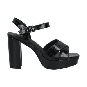 Sandalia Mujer Negro Taco Alto Jules Police