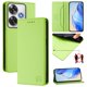 thumbnail image 1 of Funda Billetera con Soporte para Xiaomi Poco F6 Bloqueo RFID Plegable Verde claro, 1 of 6