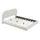 thumbnail image 3 of Teddy Fleece Full Size Upholstered Platform Bed with Thick Fabric, Solid Frame and Stylish Curve-shaped Design, Beige, 3 of 3