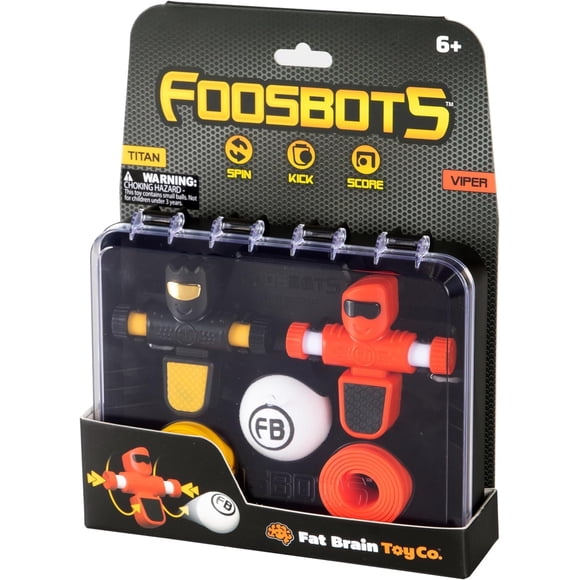 Juego de mesa Trickshot Fat Brain Toys Foosbots, paquete de 2 unidades, 6 o más