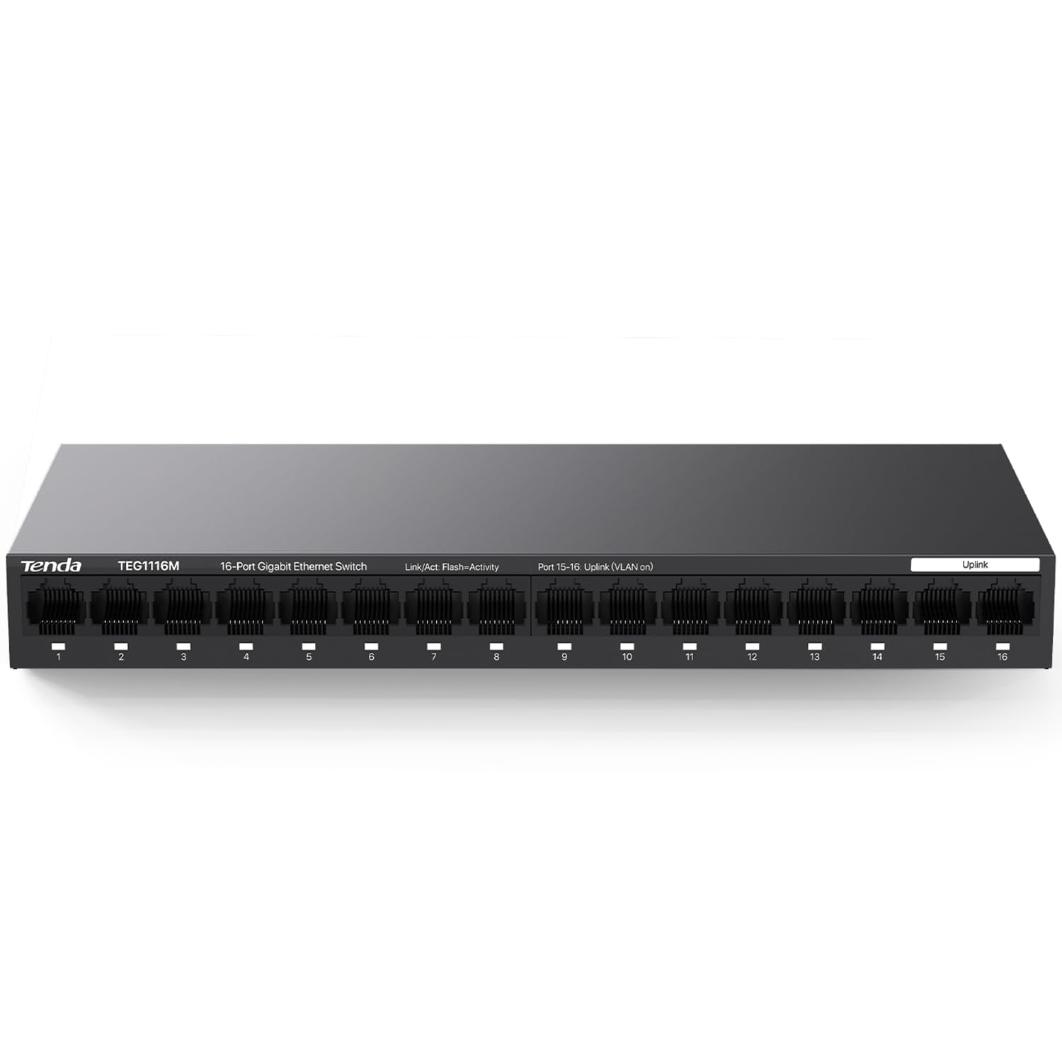 Conmutador Gigabit Tenda Teg1116m Ethernet No Administrado De 16 Puertos