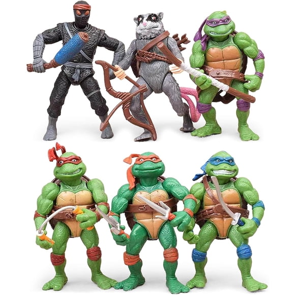 Figuras de acción OBXAVV Turtles, 4,7 pulgadas, 12 cm, 6 piezas, colección infantil