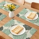 thumbnail image 2 of Juego de manteles individuales de plástico, 6 manteles para decoración de mesa de comedor, interior y exterior, lavables, mantel de cocina, limpiar con paño, floral, 17.7*11.8 pulgadas, 2 of 6