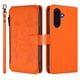 thumbnail image 2 of Funda Cartera Mariposa para [Samsung Galaxy A57] con Soporte y Cremallera Naranja, 2 of 6