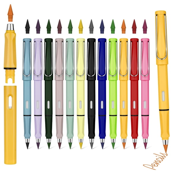 Lápiz sin tinta Ainiv 12 colores sin afilar Infinity