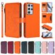 thumbnail image 3 of Funda Cartera Mariposa para [Samsung Galaxy S21 Ultra] con Soporte y Cremallera Naranja, 3 of 6