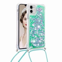 Funda Foxdock Para Iphone 11 Con Cuerda Ajustable, Brillo Líquido, Protección Antigolpes Y Lente – Ideal Para Regalo