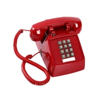 Bothyi - Teléfono De Escritorio Con Cable De Diseño Vintage, Base De Metal Para Hotel, Hogar, 13 X 22,2 X 11,5 Cm, Color Rojo