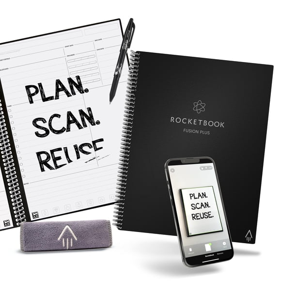 Cuaderno Rocketbook Fusion Plus Tamaño Carta Negro Infinito