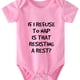 thumbnail image 1 of Baby Boys Casual Cute Short Sleeve Onesie With "If I Refuse To Nap Is That Resisting A Rest" For Summer Pregnancy Gift, 1 of 5